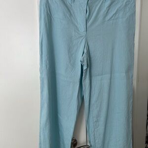 J Jill Linen Crop pants.  Size Medium.  Sea Glass color